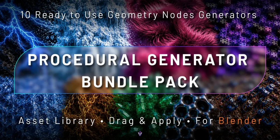 Procedural Generator Bundle – 10 Geometry Nodes Generators